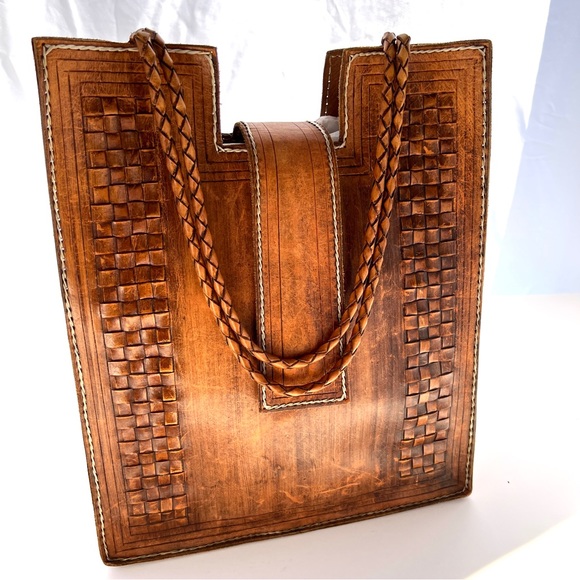 Hand Crafted Handbags - Handmade Leather Tote from Argentina